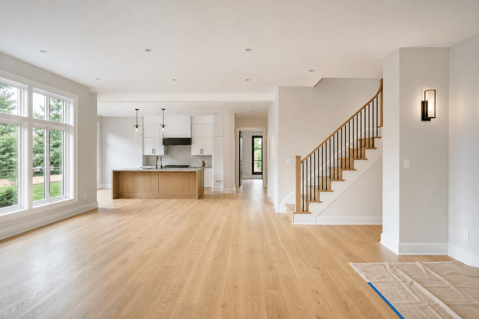 Freshly painted new-construction interior ready for final walkthrough