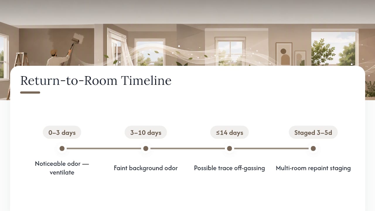 Timeline for returning to freshly painted room