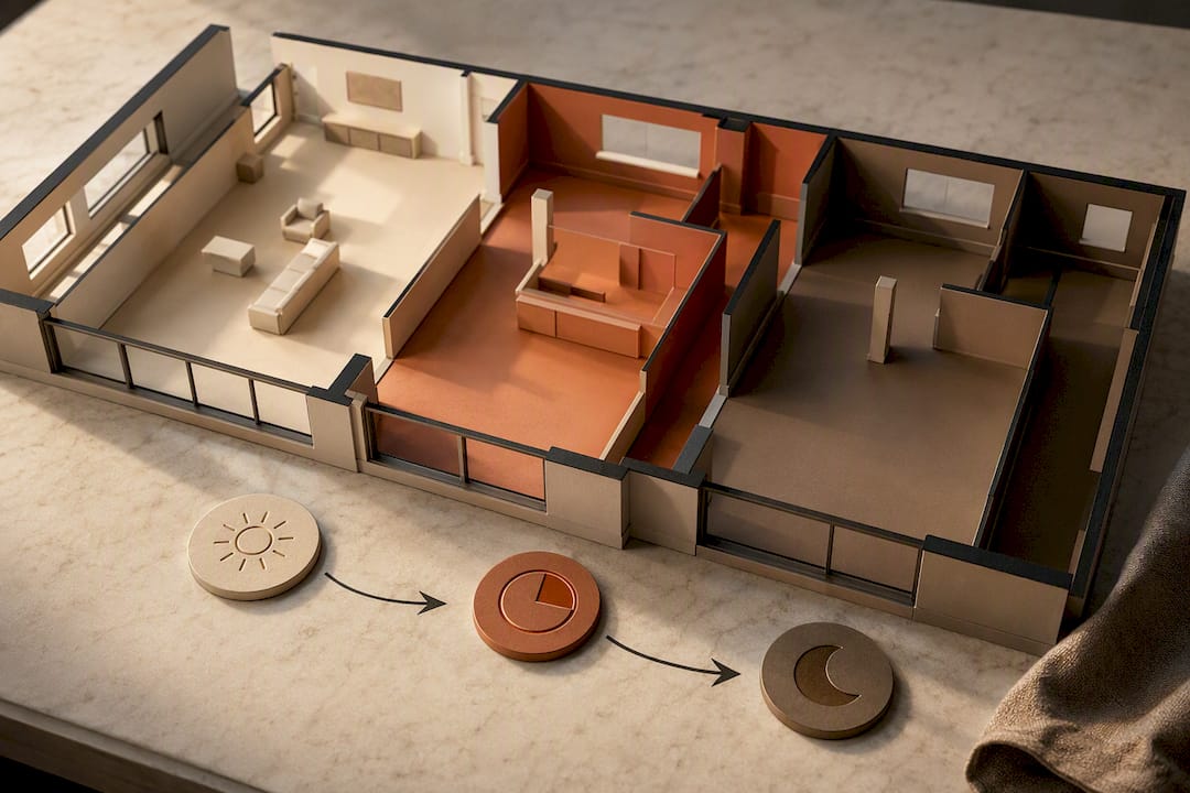 Phased floor plan for overnight painting